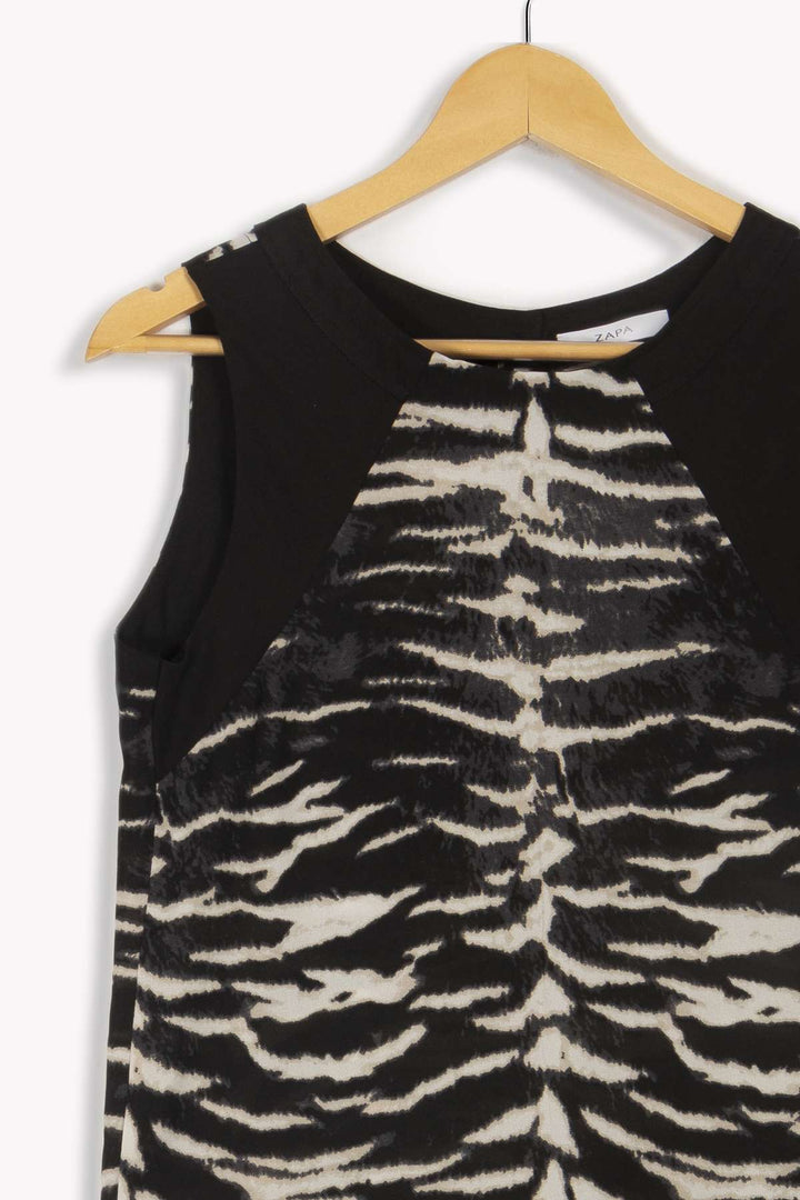 Robe sans manches à motif zèbre - Taille 38