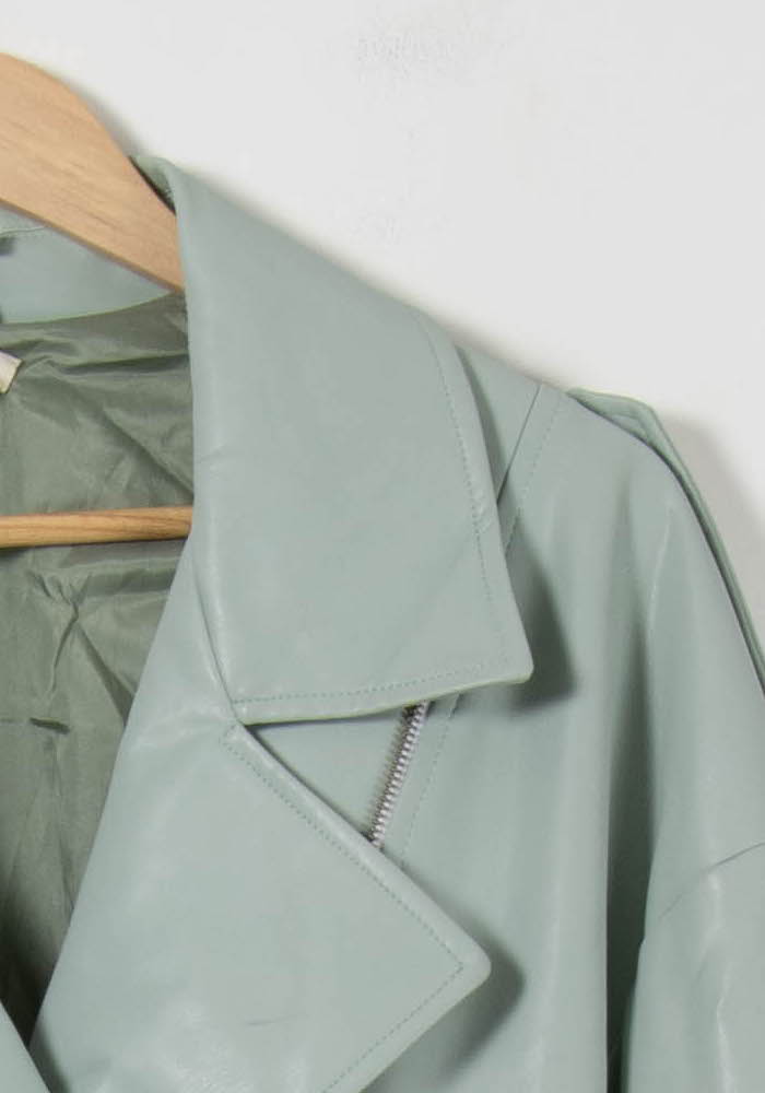 Veste Motard Verte - Taille S/36 de la marque Parisienne et Alors | PARAD03435 - Vendu par Paradigme - Image 3