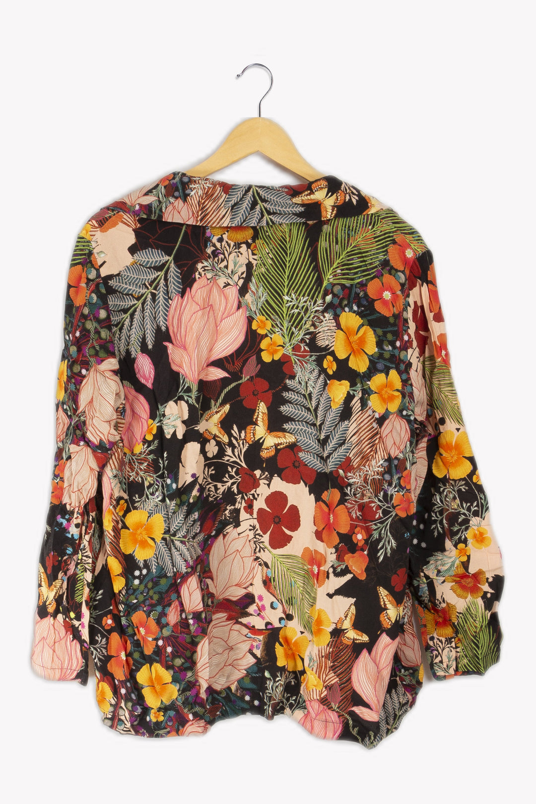 Leichte Jacke mit mehrfarbigen Blumenmustern - 44