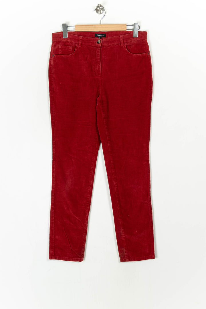 Pantalon en Velours Côtelé Rouge - Taille XL/42 de la marque Caroll | PARAD100001 - Vendu par Paradigme - Image 2