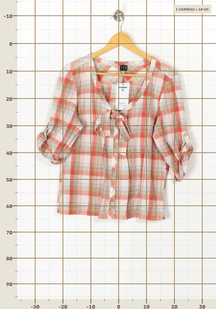 Chemise à Carreaux Rose et Beige - Taille XXL/44 de la marque Maison 123 | PARAD100004 - Vendu par Paradigme - Image 4
