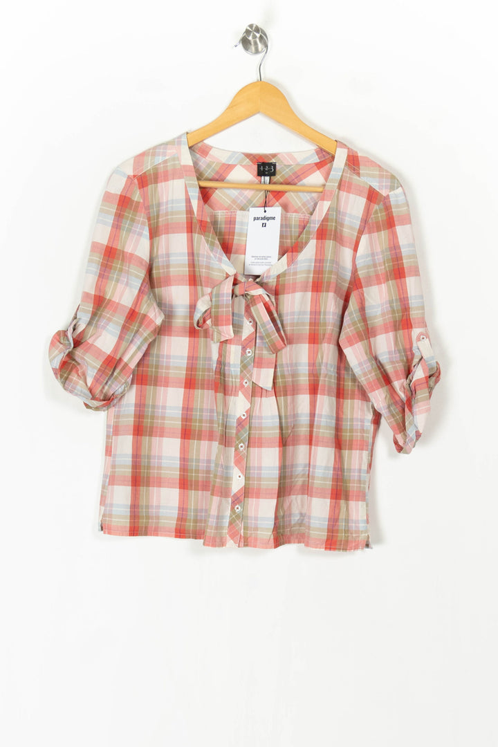 Chemise à Carreaux Rose et Beige - Taille XXL/44 de la marque Maison 123 | PARAD100004 - Vendu par Paradigme - Image 2