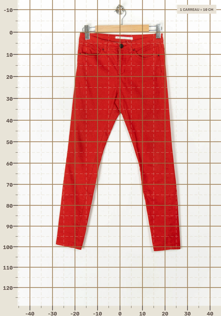 Jean Rouge - Taille M/38 de la marque Sud express | PARAD100005 - Vendu par Paradigme - Image 4