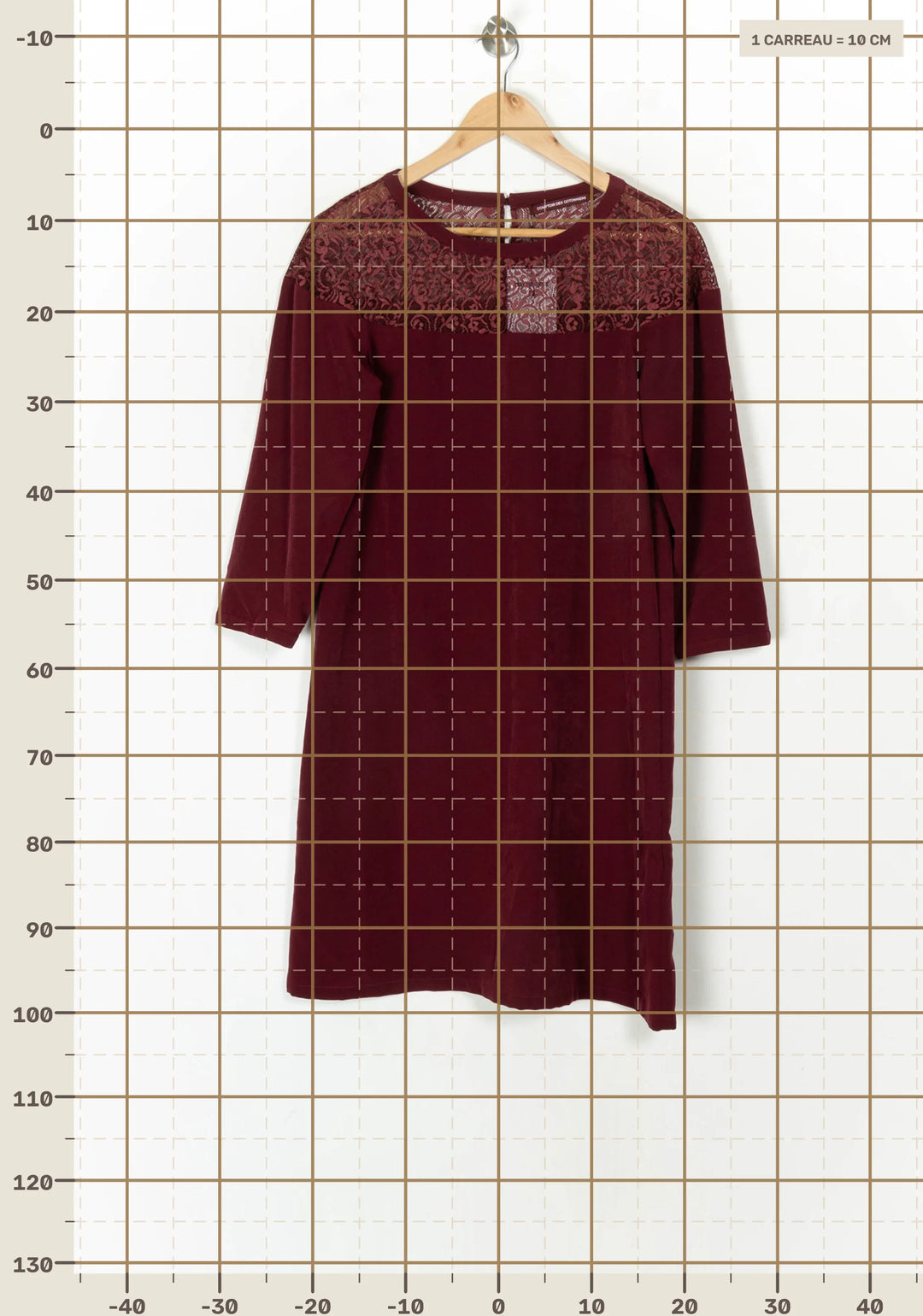 Robe Midi Bordeaux - Taille S/36 de la marque Comptoir des Cotonniers | PARAD100007 - Vendu par Paradigme - Image 4