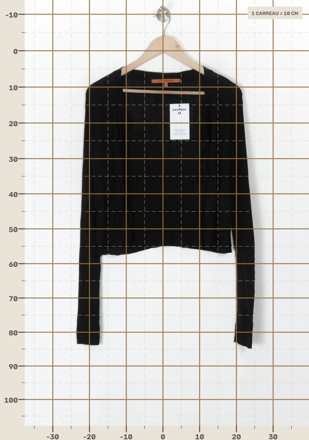 Gilet Noir - Taille L/40 de la marque La Fée Maraboutée | PARAD100008 - Vendu par Paradigme - Image 4