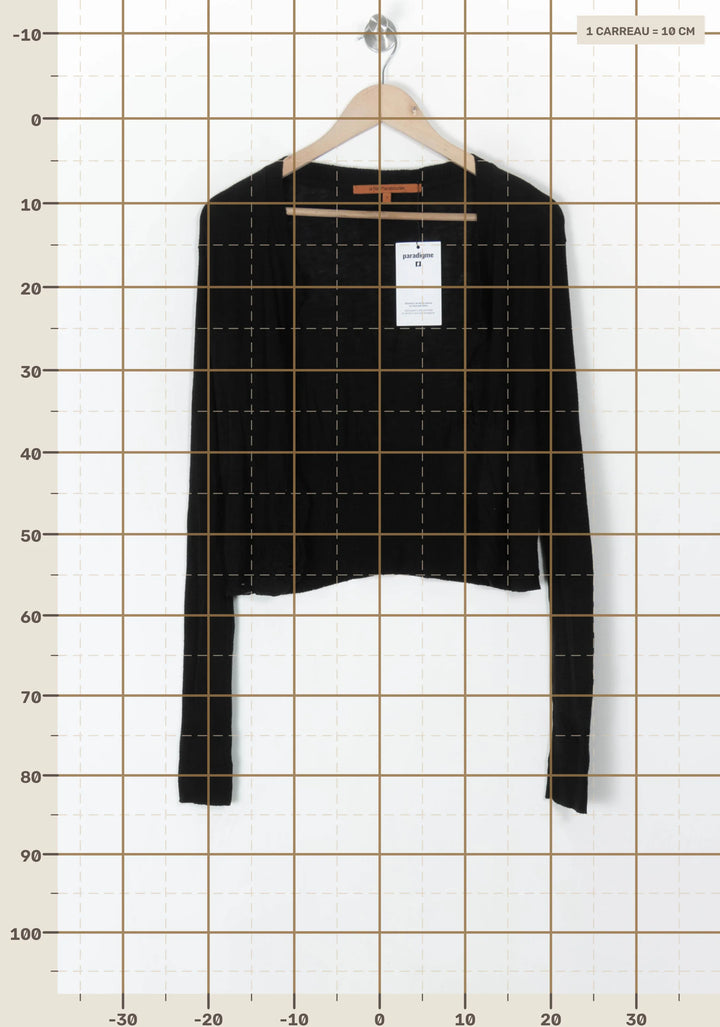 Gilet Noir - Taille L/40 de la marque La Fée Maraboutée | PARAD100008 - Vendu par Paradigme - Image 4