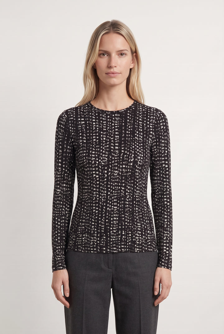 Tee-Shirt Manches Longues Noir et Blanc - Taille XS/34 de la marque Comptoir des Cotonniers | PARAD100015 - Vendu par Paradigme - Image 1