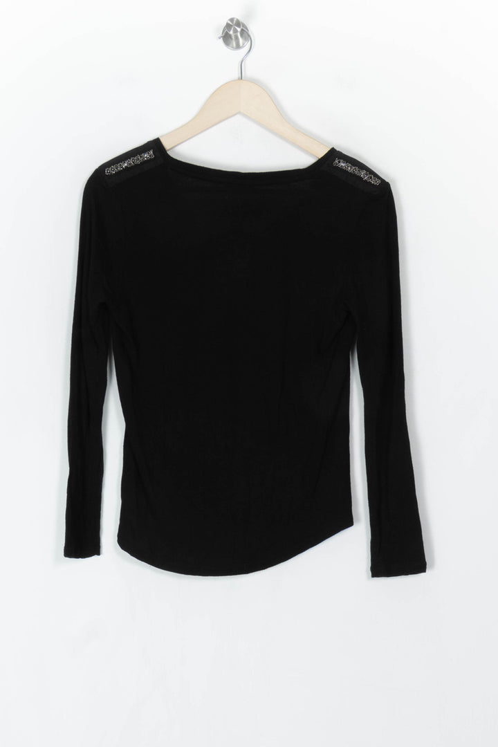 Tee-Shirt À Manches Longues Noir - Taille XS/34 de la marque IKKS | PARAD100018 - Vendu par Paradigme - Image 5