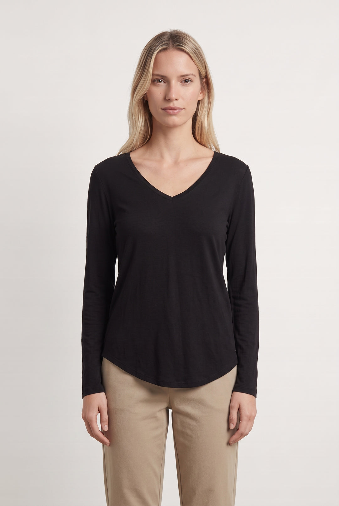 Tee-Shirt À Manches Longues Noir - Taille XS/34 de la marque IKKS | PARAD100018 - Vendu par Paradigme - Image 1