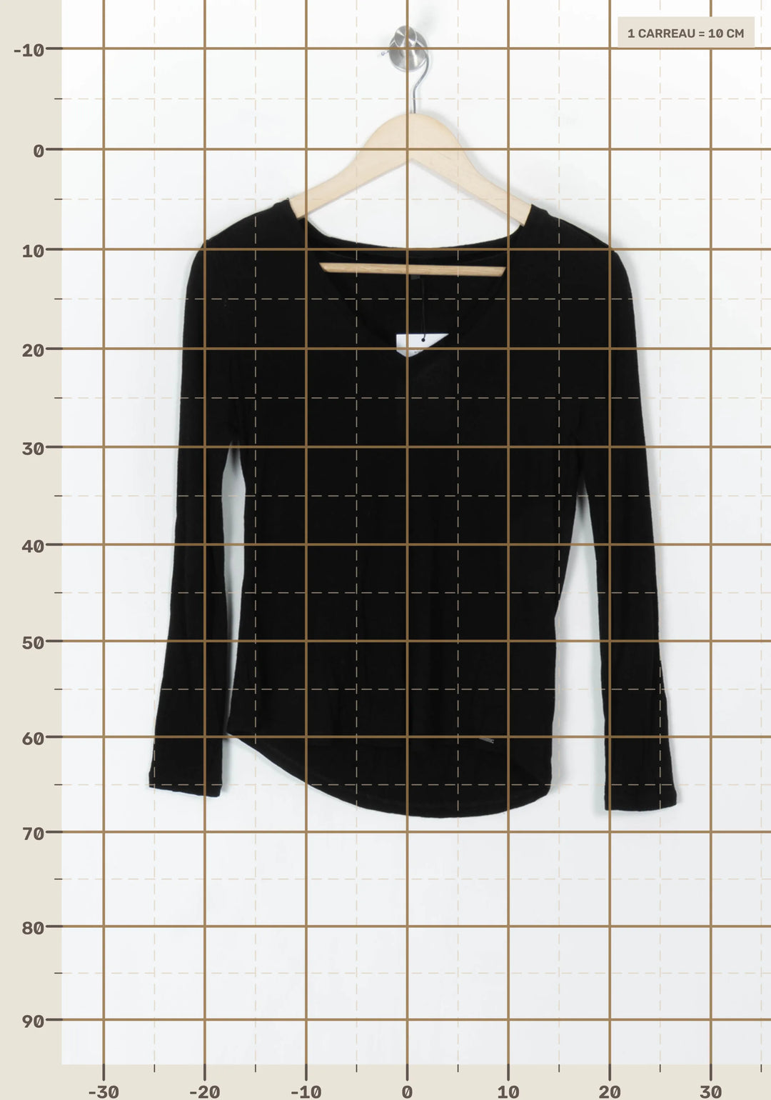 Tee-Shirt À Manches Longues Noir - Taille XS/34 de la marque IKKS | PARAD100018 - Vendu par Paradigme - Image 4