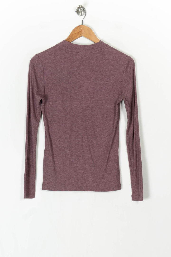 Tee-shirt à manches longues Violet - Taille S/36 de la marque Maison 123 | PARAD100019 - Vendu par Paradigme - Image 5