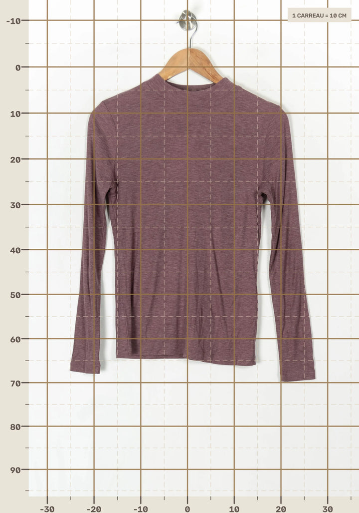 Tee-shirt à manches longues Violet - Taille S/36 de la marque Maison 123 | PARAD100019 - Vendu par Paradigme - Image 4
