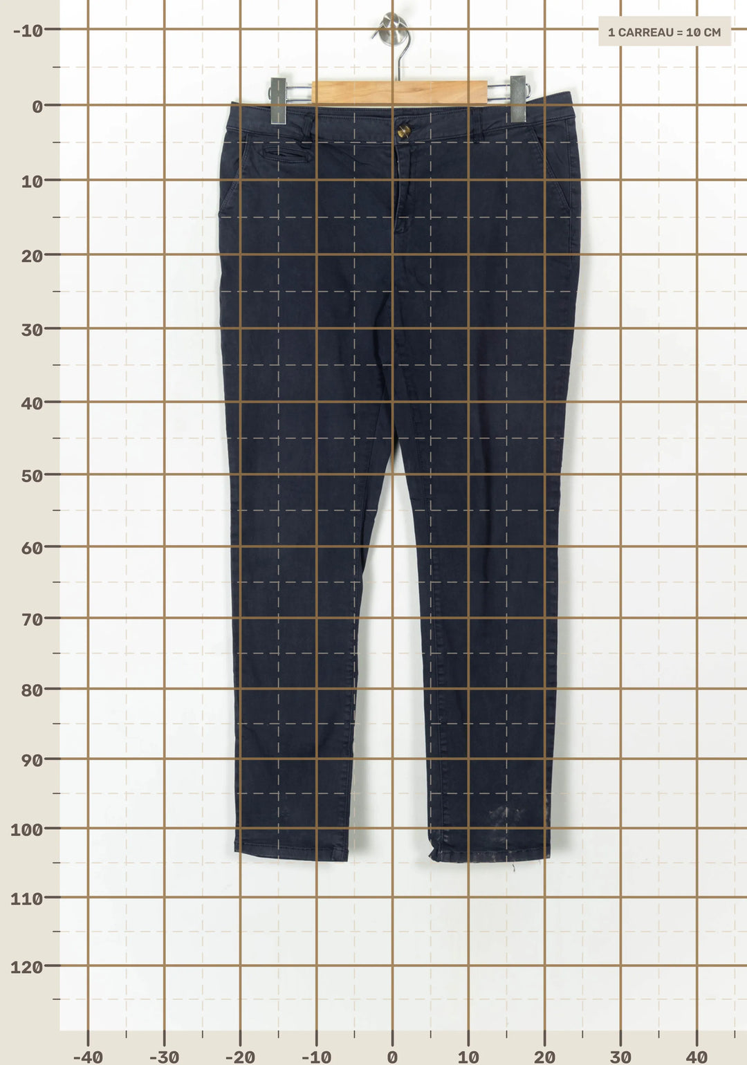 Pantalon Chino Bleu - Taille XXL/44 de la marque Maison 123 | PARAD100021 - Vendu par Paradigme - Image 4