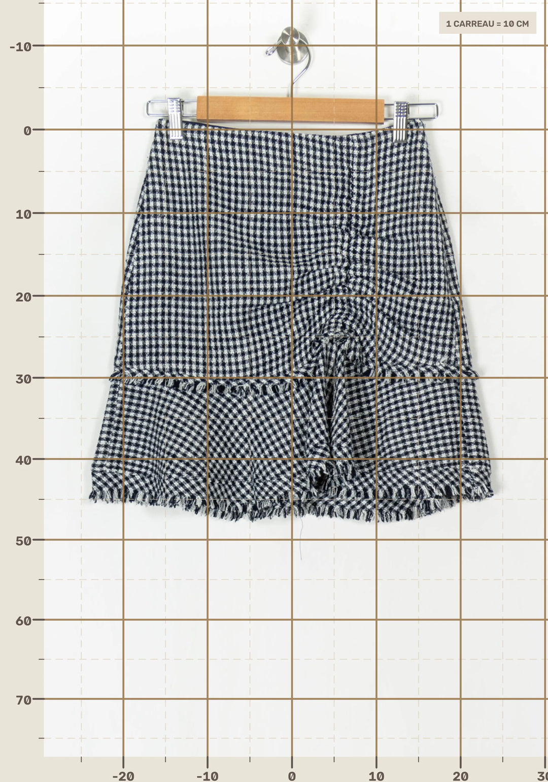 Jupe Bleue et Blanche - Taille XS/34 de la marque Kookai | PARAD100030 - Vendu par Paradigme - Image 4