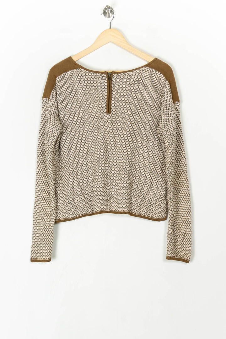 Pull Blanc et Marron - Taille L/40 de la marque Ekyog | PARAD100039 - Vendu par Paradigme - Image 5