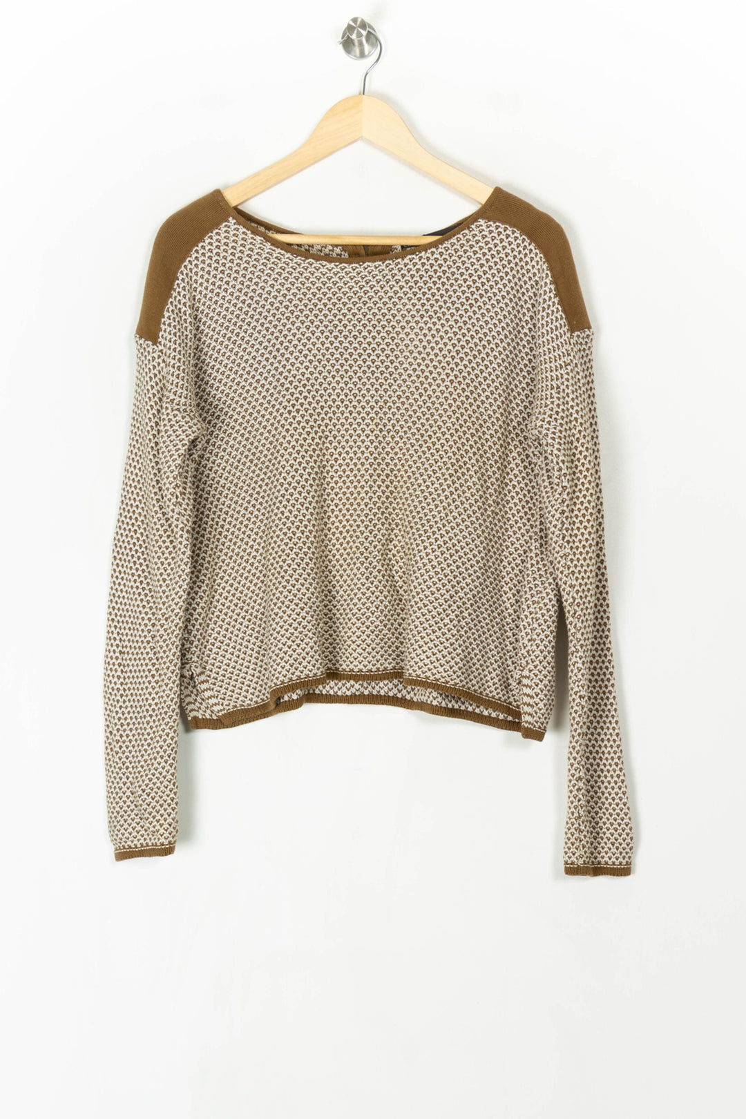 Pull Blanc et Marron - Taille L/40 de la marque Ekyog | PARAD100039 - Vendu par Paradigme - Image 2