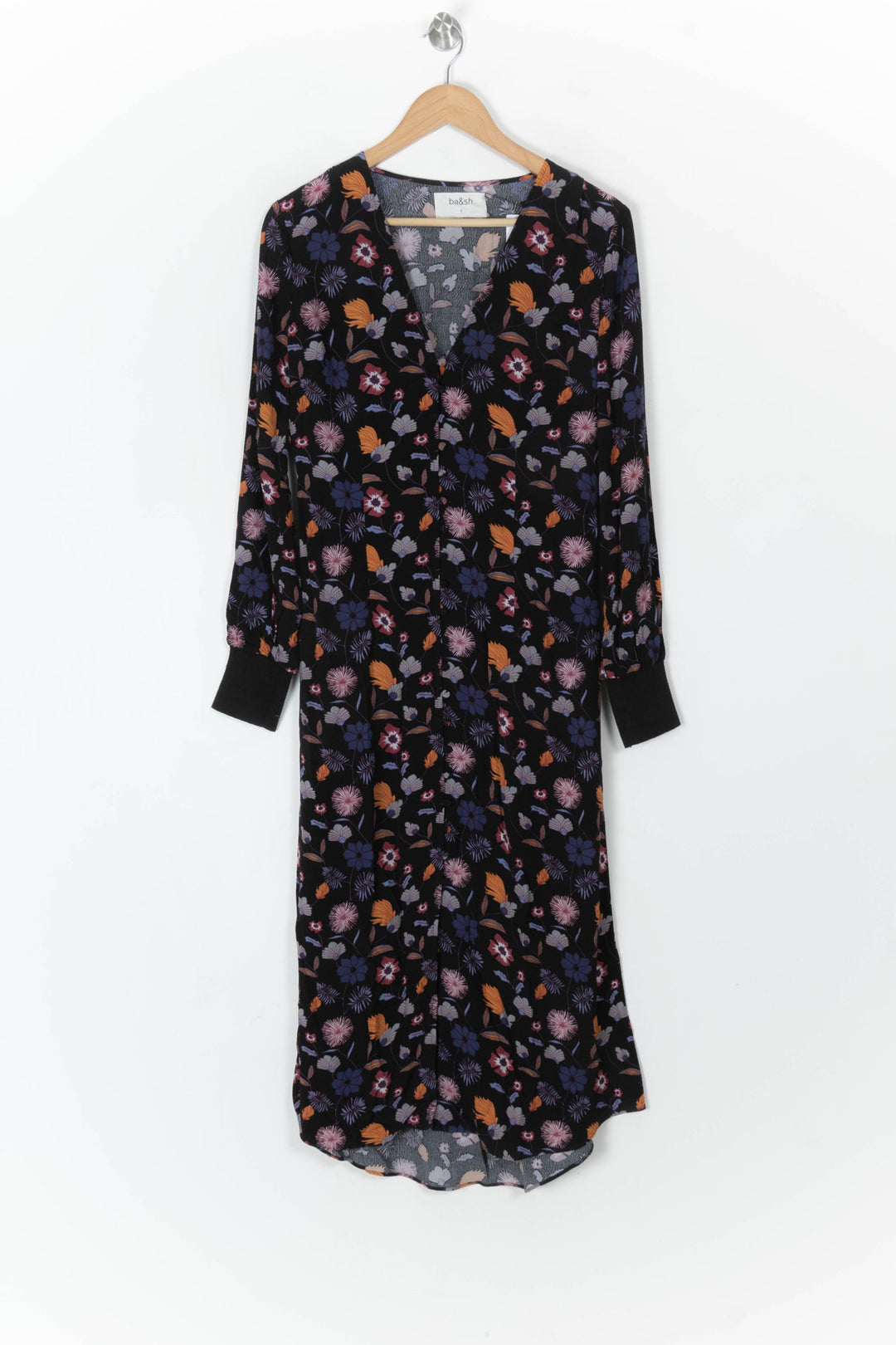 Robe Longue Noire - Taille S/36 de la marque ba&amp;sh | PARAD100040 - Vendu par Paradigme - Image 2