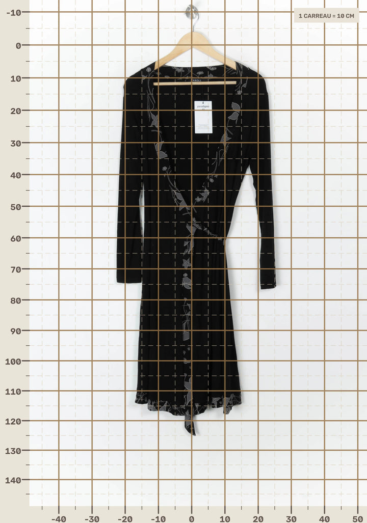 Robe Longue Noire - Taille M/38 de la marque Caroll | PARAD100042 - Vendu par Paradigme - Image 4