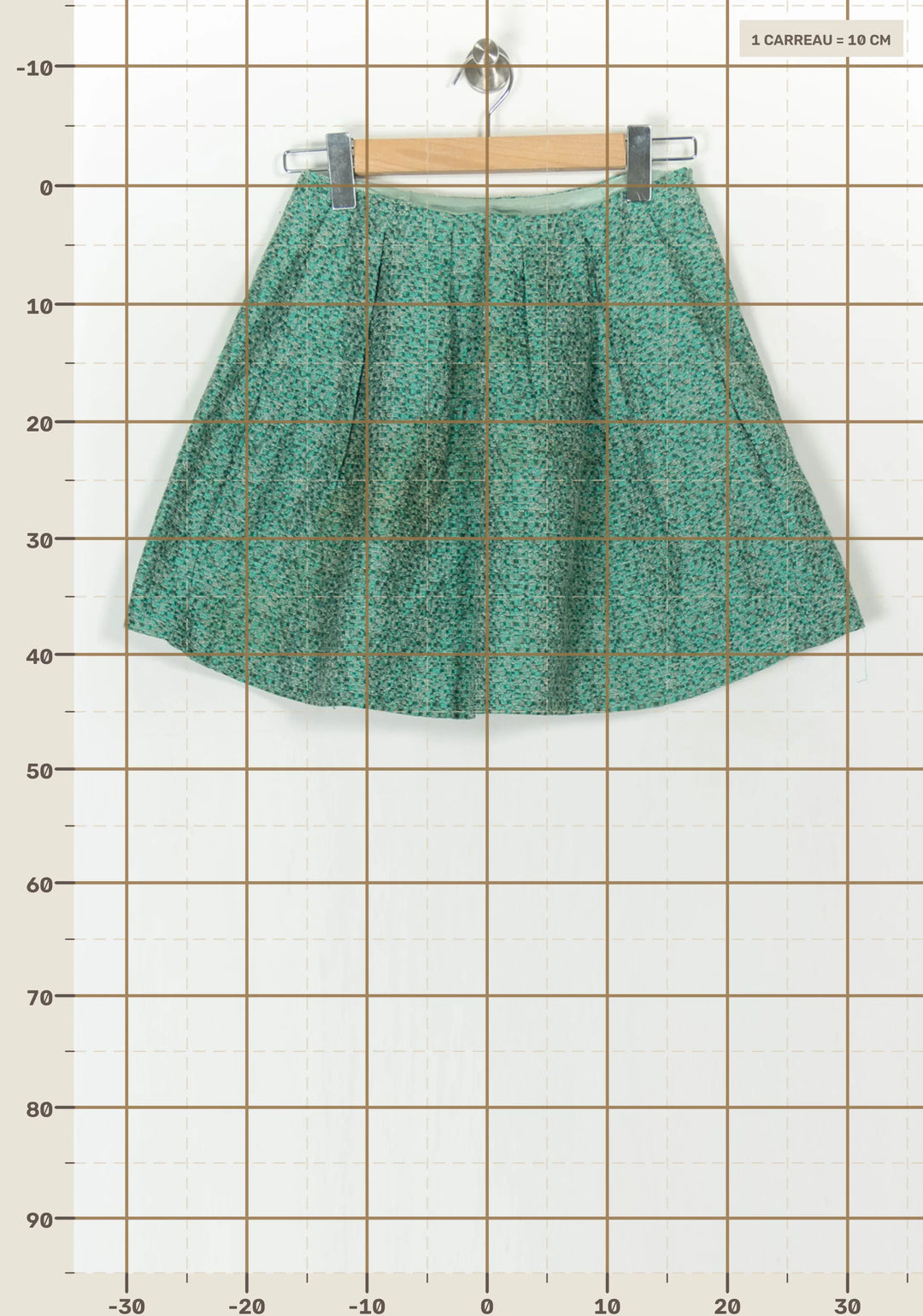 Jupe courte verte - Taille S/36 de la marque Tara Jarmon | PARAD100045 - Vendu par Paradigme - Image 4