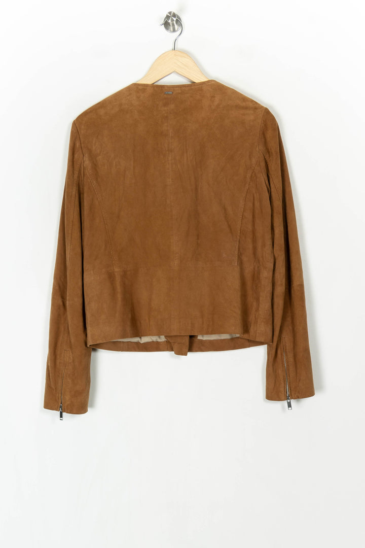 Veste Motard En Daim Marron - Taille L/40 de la marque IKKS | PARAD100048 - Vendu par Paradigme - Image 5