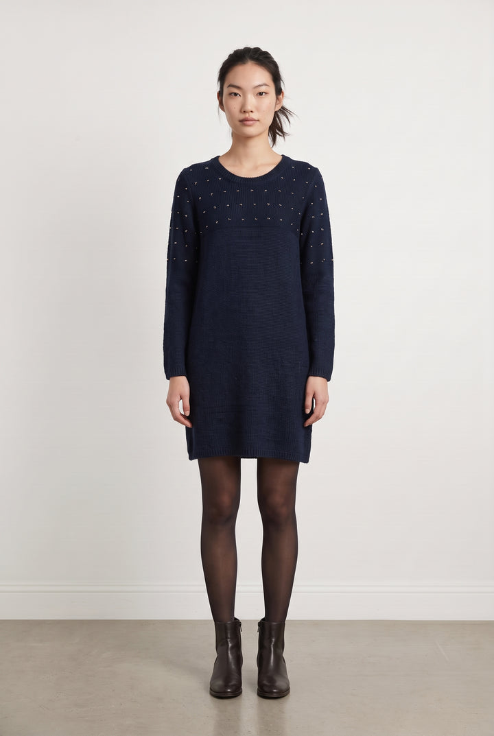 Robe Pull Bleu Marine - Taille M/38 de la marque Suncoo | PARAD100050 - Vendu par Paradigme - Image 1