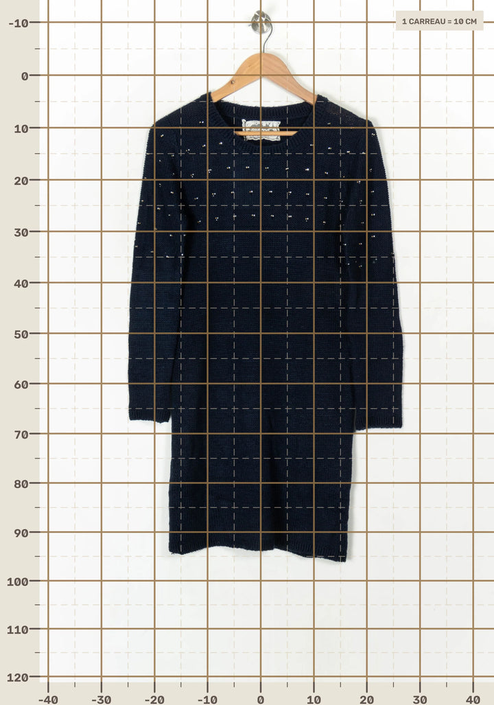 Robe Pull Bleu Marine - Taille M/38 de la marque Suncoo | PARAD100050 - Vendu par Paradigme - Image 4