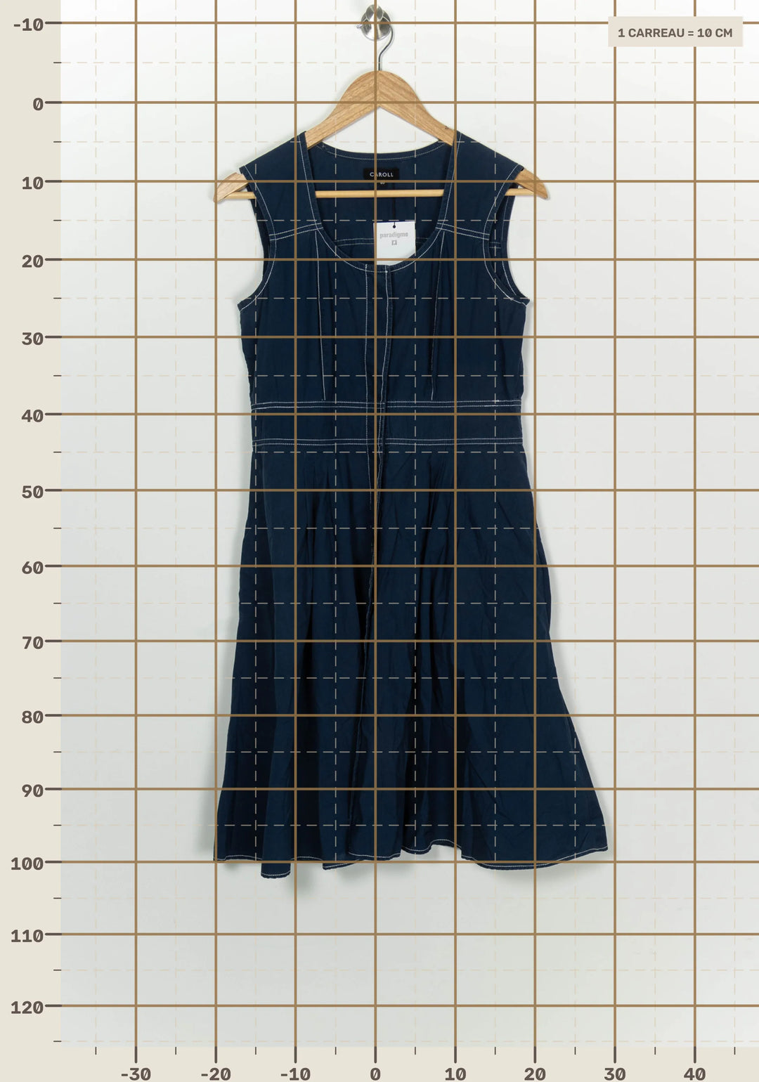 Robe Midi Bleu Marine - Taille L/40 de la marque Caroll | PARAD100054 - Vendu par Paradigme - Image 4