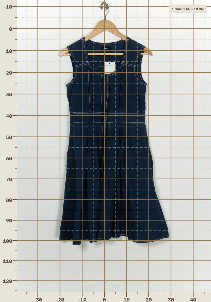 Robe Midi Bleu Marine - Taille L/40 de la marque Caroll | PARAD100054 - Vendu par Paradigme - Image 4