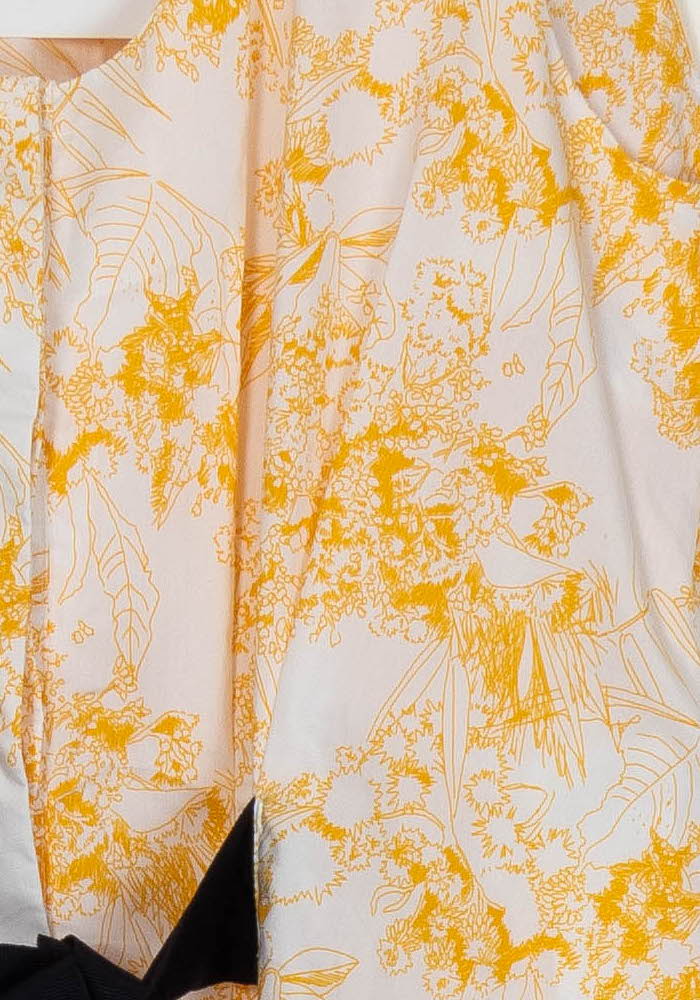 Robe Midi Jaune et Blanche - Taille XL/42 de la marque Kookai | PARAD100057 - Vendu par Paradigme - Image 3
