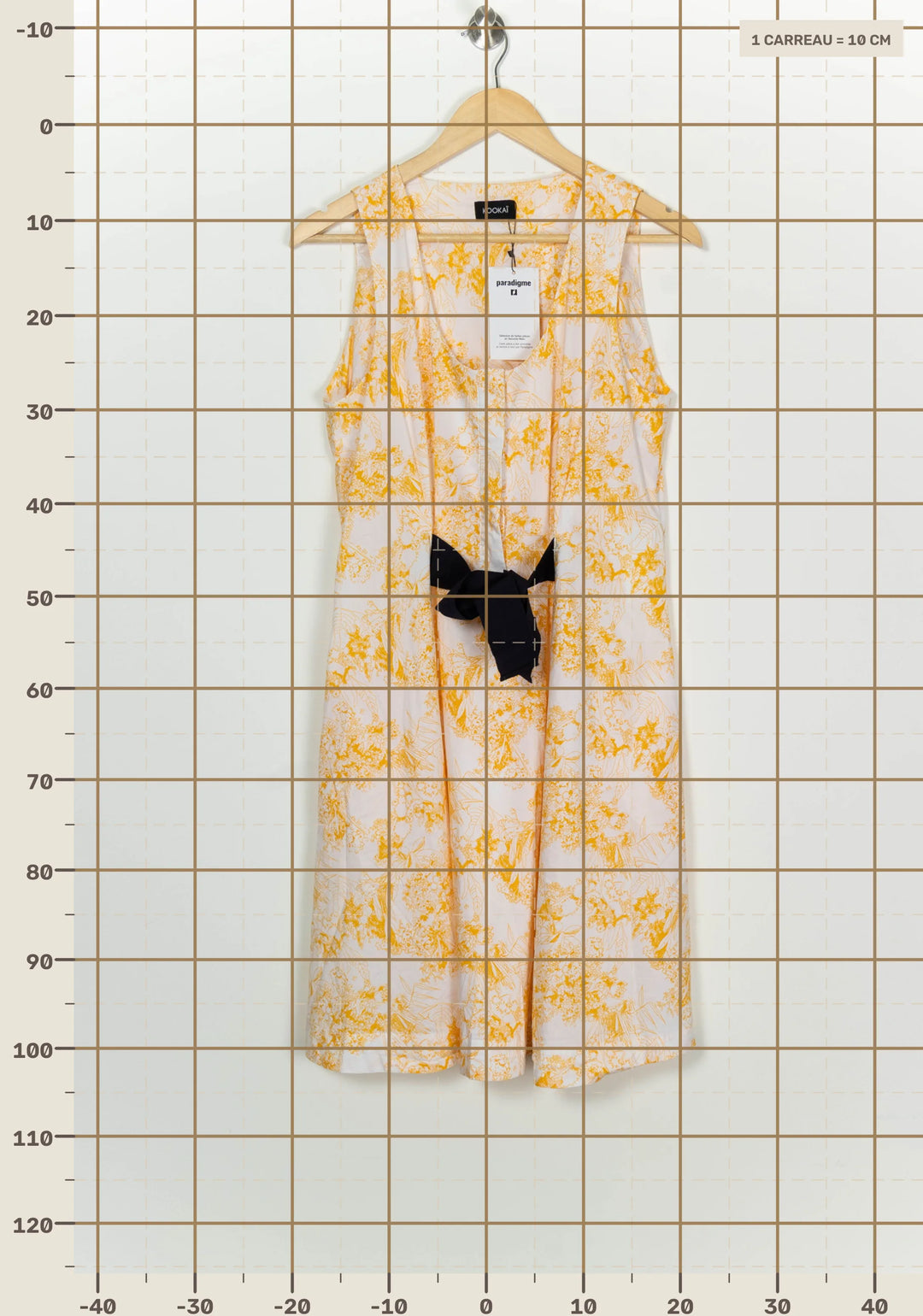 Robe Midi Jaune et Blanche - Taille XL/42 de la marque Kookai | PARAD100057 - Vendu par Paradigme - Image 4