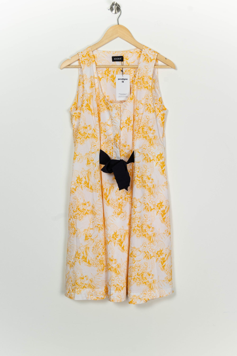 Robe Midi Jaune et Blanche - Taille XL/42 de la marque Kookai | PARAD100057 - Vendu par Paradigme - Image 2