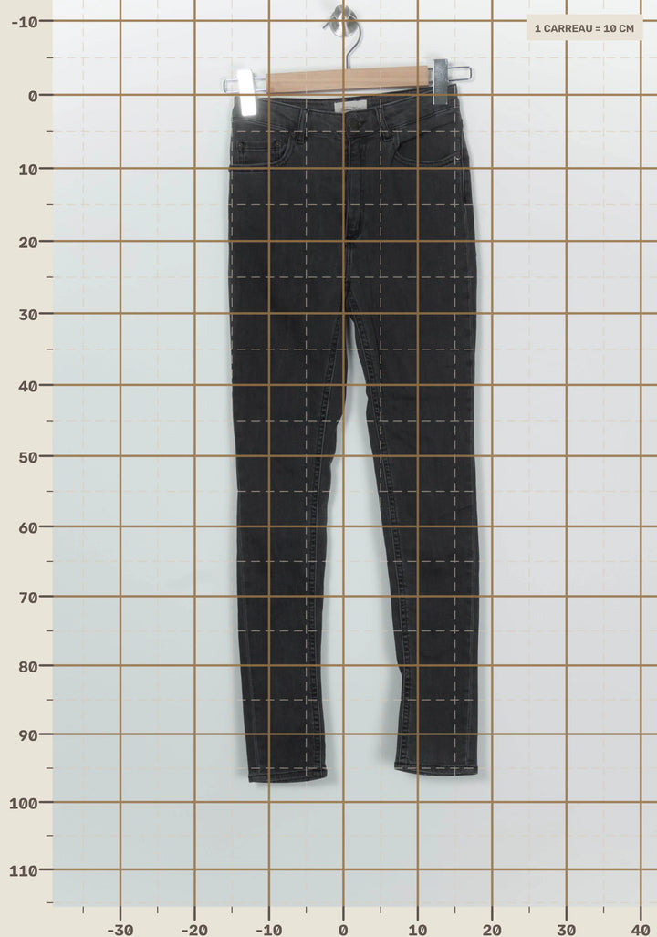 Jean Gris Foncé - Taille XS/34 de la marque American Vintage | PARAD100069 - Vendu par Paradigme - Image 4