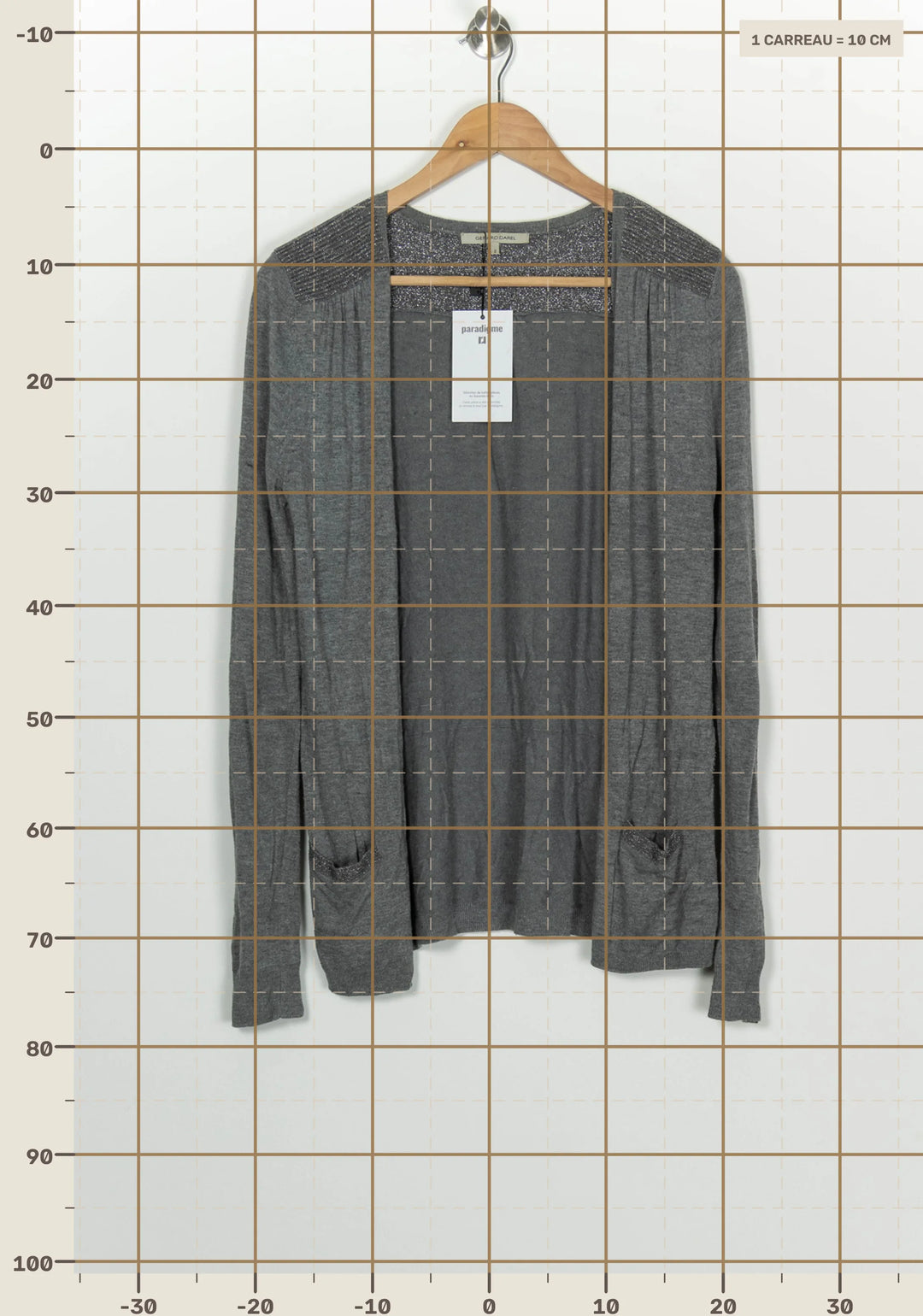 Cardigan Gris - Taille M/38 de la marque Gerard Darel | PARAD100074 - Vendu par Paradigme - Image 4