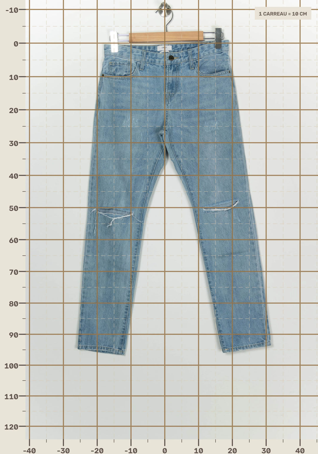 Jean Droit Bleu - Taille XS/34 de la marque Labdip | PARAD100077 - Vendu par Paradigme - Image 4
