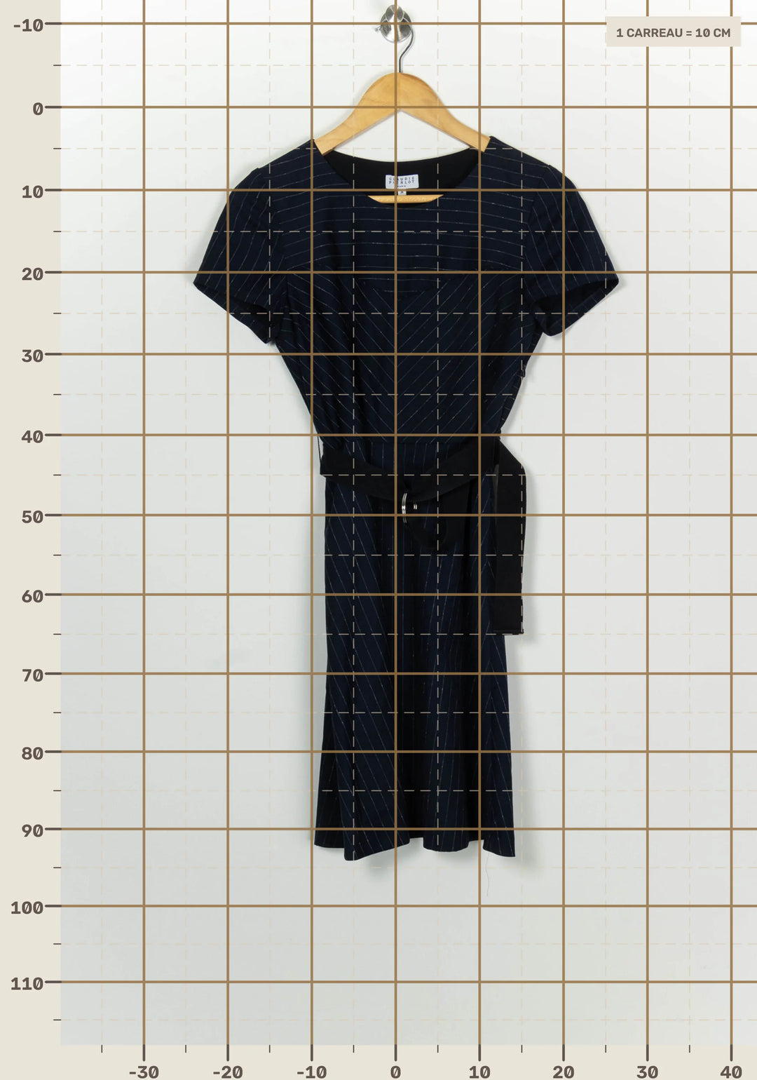 Robe Courte Bleu Marine - Taille S/36 de la marque Claudie Pierlot | PARAD100091 - Vendu par Paradigme - Image 4