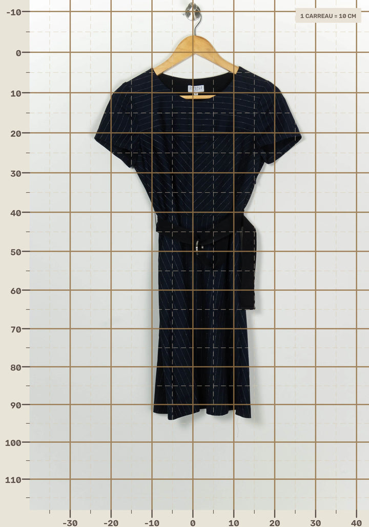 Robe Courte Bleu Marine - Taille S/36 de la marque Claudie Pierlot | PARAD100091 - Vendu par Paradigme - Image 4