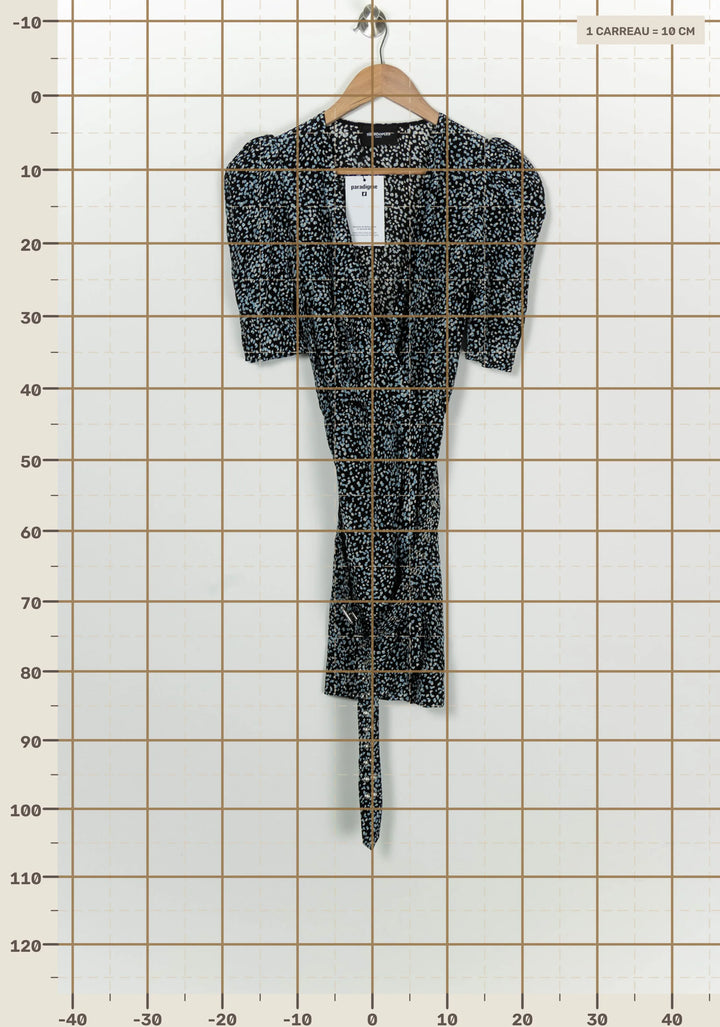 Robe Courte Noire et Bleue - Taille S/36 de la marque The Kooples | PARAD100092 - Vendu par Paradigme - Image 4
