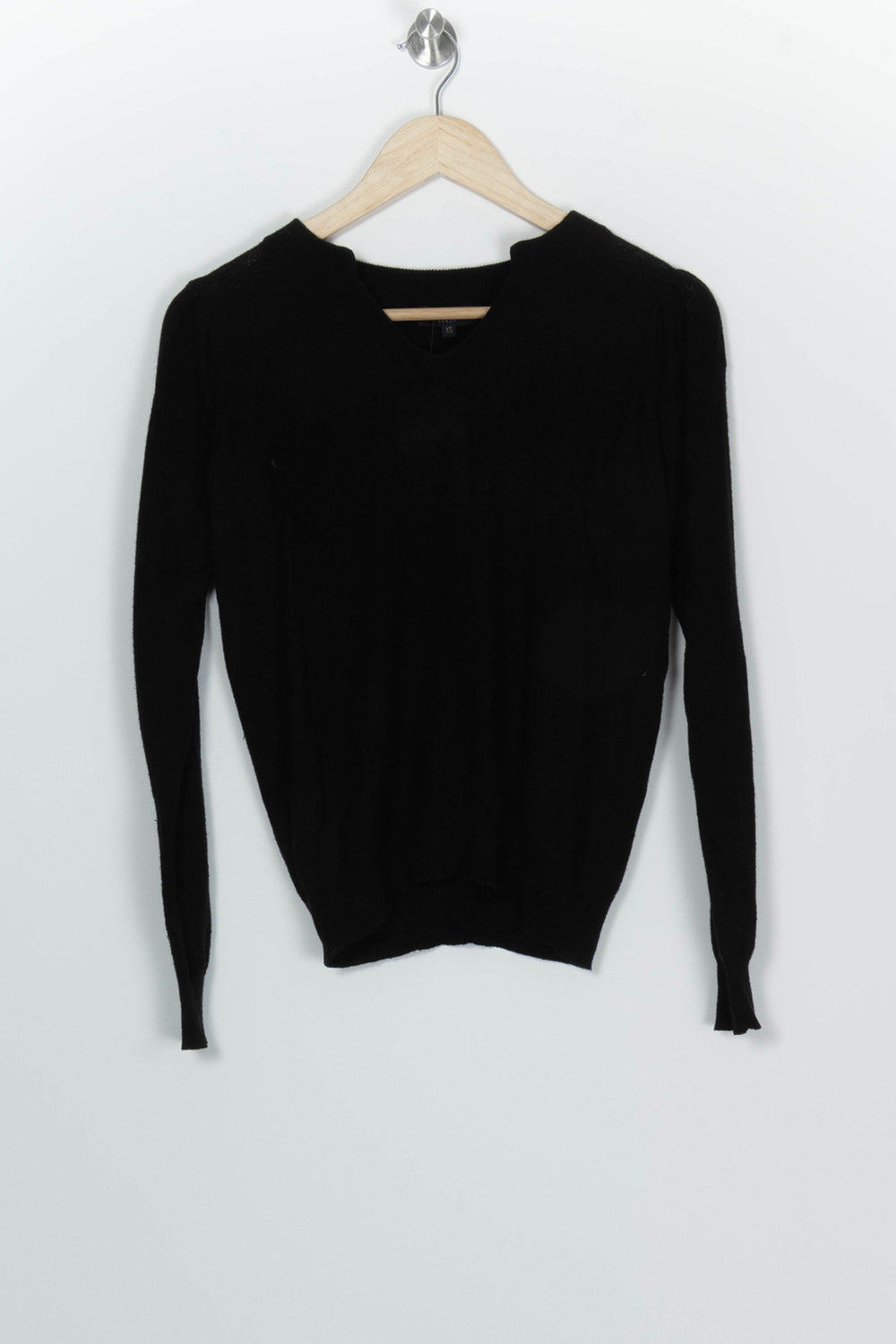 Pull Noir à Col V
 - Taille XS/34 de la marque Caroll | PARAD100112 - Vendu par Paradigme - Image 2