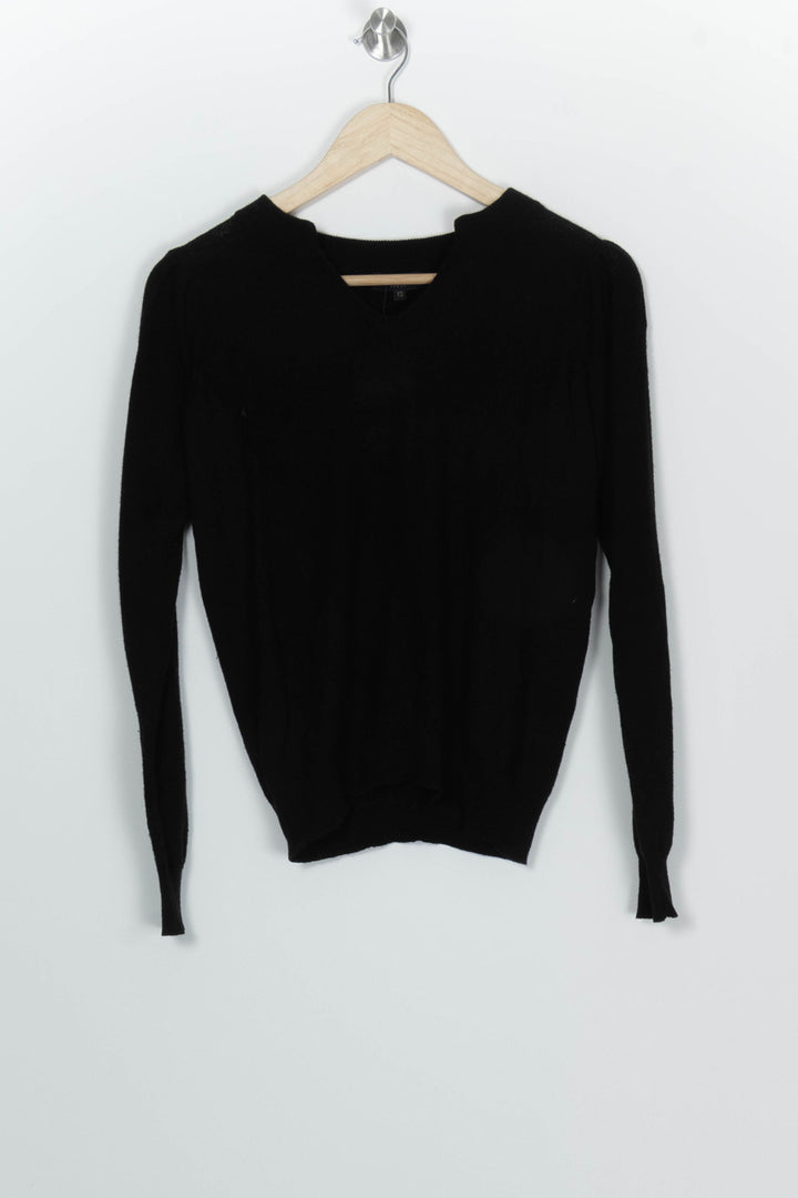 Pull Noir à Col V
 - Taille XS/34 de la marque Caroll | PARAD100112 - Vendu par Paradigme - Image 2