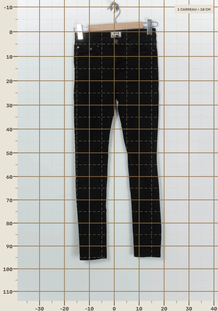 Jean Droit Noir - Taille S/36 de la marque Acne Studios | PARAD100113 - Vendu par Paradigme - Image 4