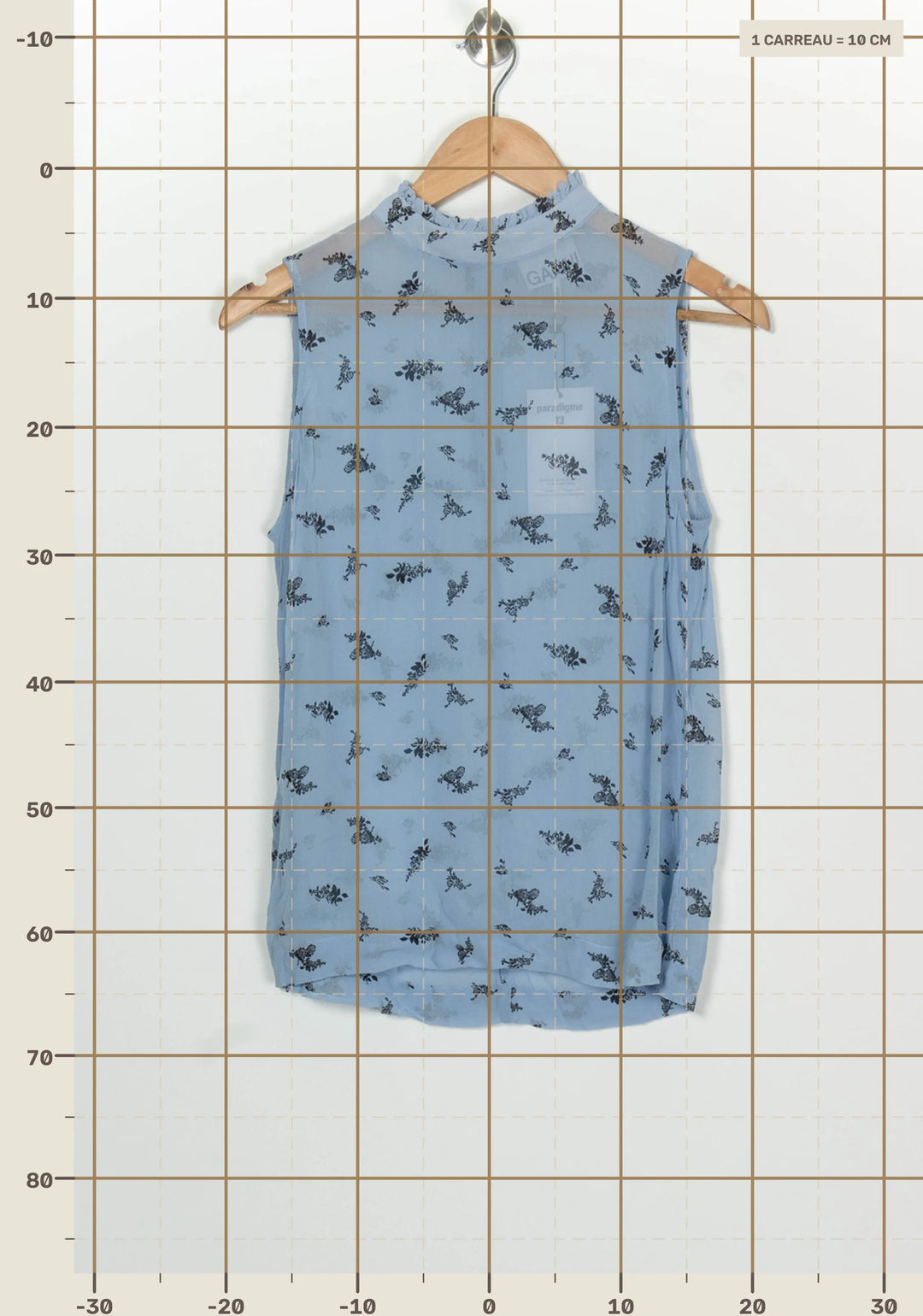 Débardeur Bleu - Taille S/36 de la marque Ganni | PARAD100114 - Vendu par Paradigme - Image 4