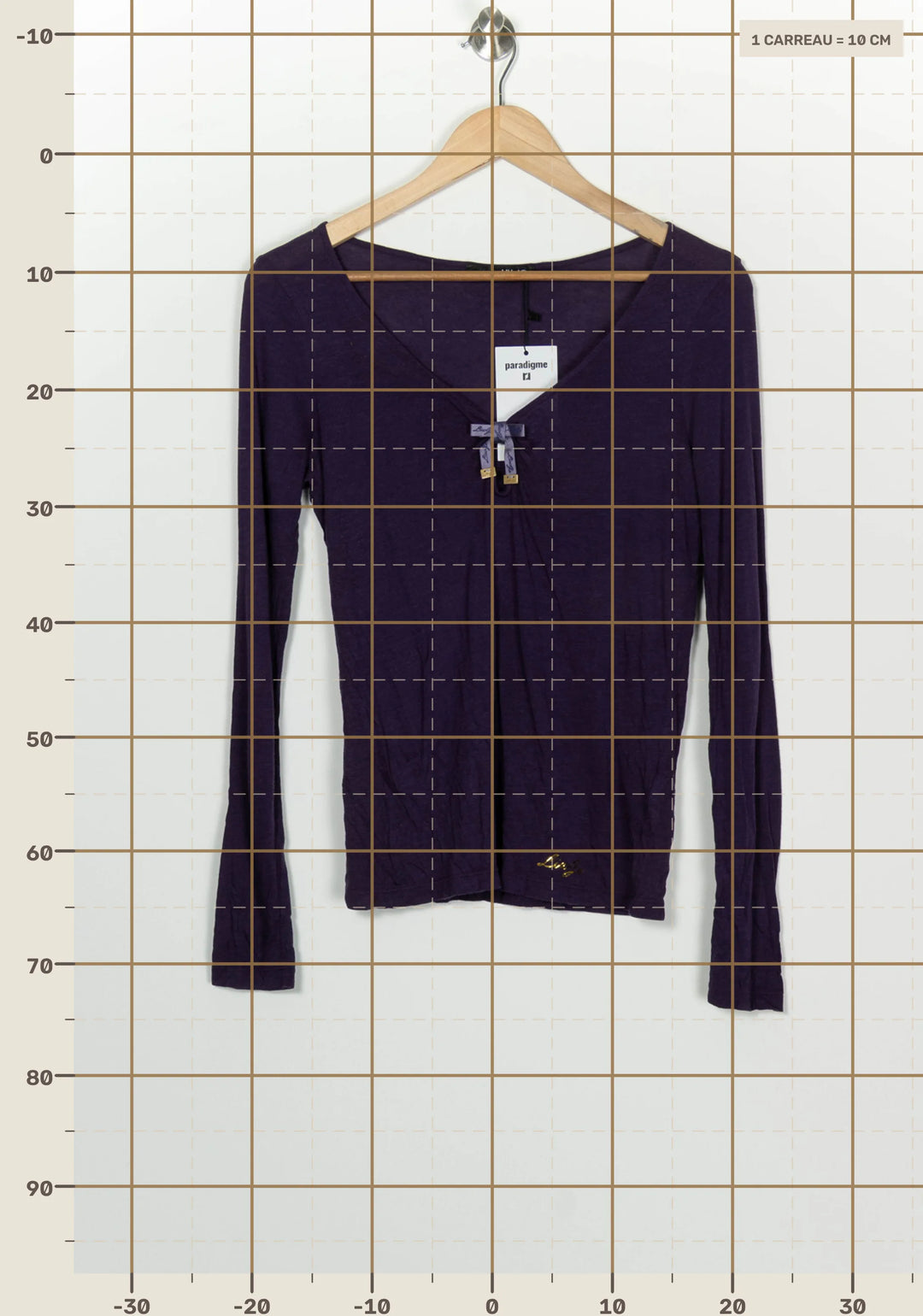 Tee-shirt à manches longues violet - Taille XXL/44 de la marque Liu Jo | PARAD100116 - Vendu par Paradigme - Image 4