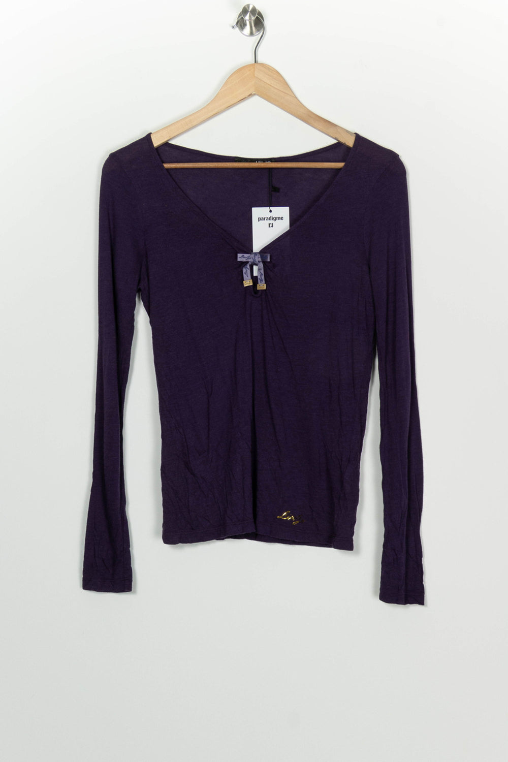 Tee-shirt à manches longues violet - Taille XXL/44 de la marque Liu Jo | PARAD100116 - Vendu par Paradigme - Image 2