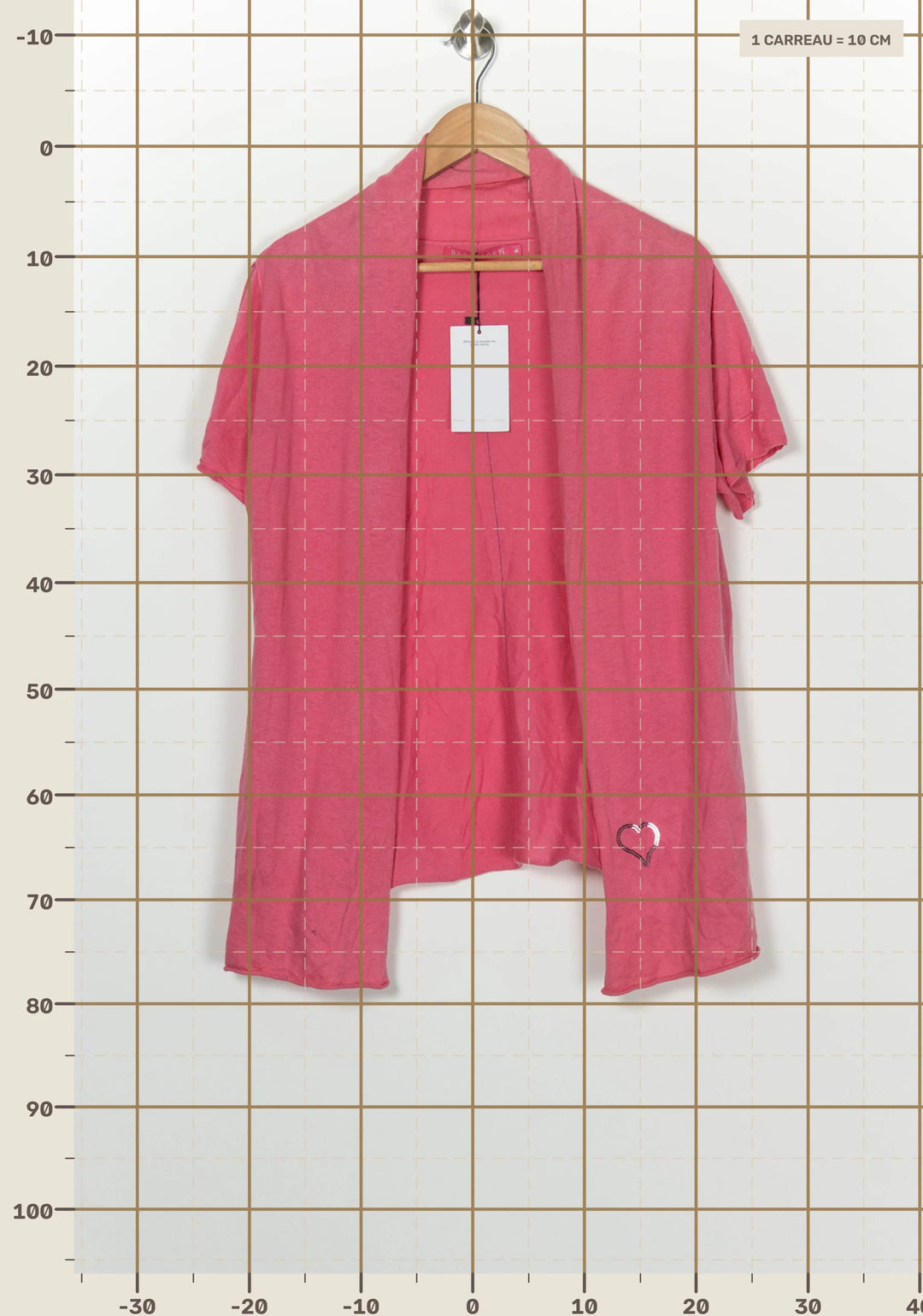 Gilet à Manches Courtes Rose - Taille M/38 de la marque Bérénice | PARAD100134 - Vendu par Paradigme - Image 4