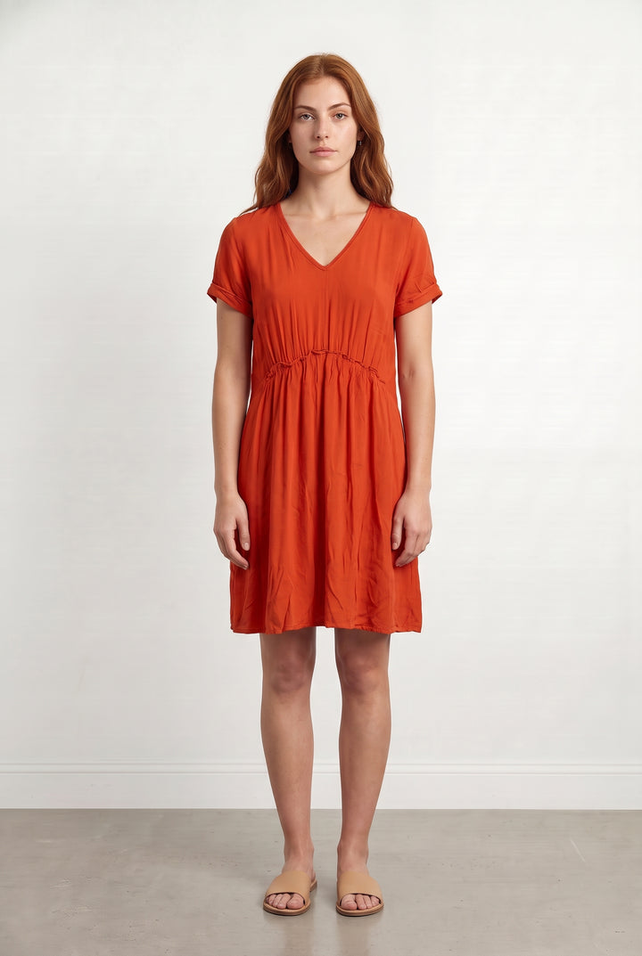Robe Midi Rouge - Taille M/38 de la marque Sud express | PARAD100166 - Vendu par Paradigme - Image 1