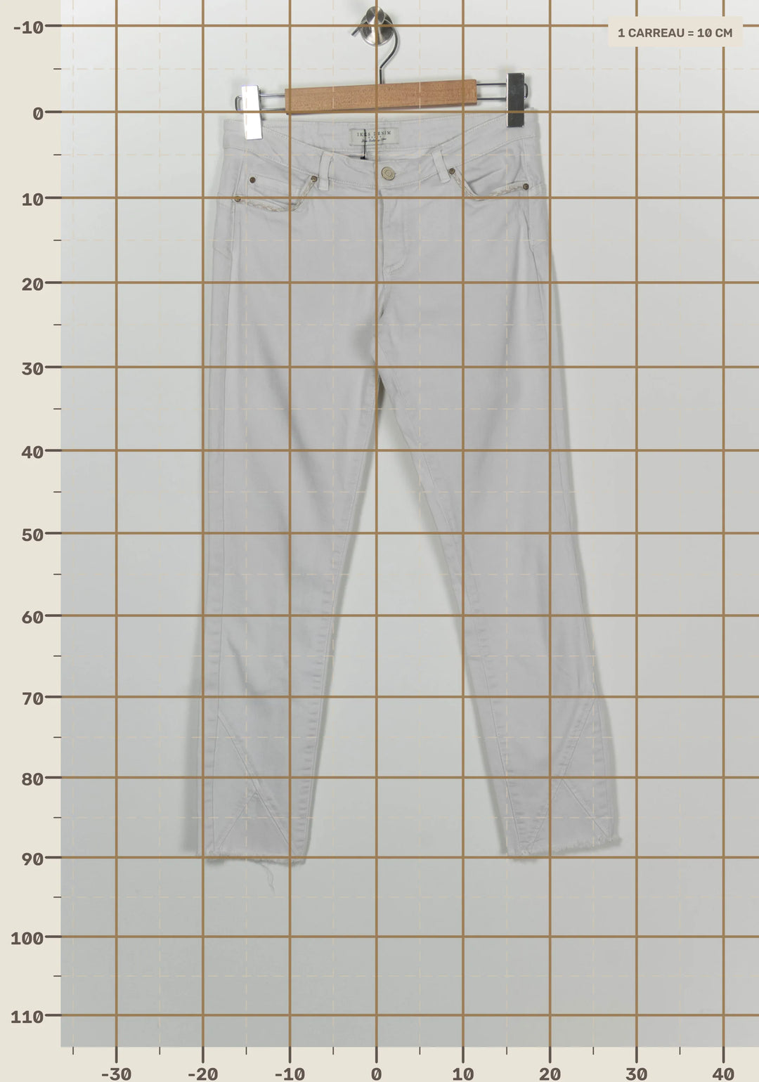 Jean Blanc - Taille M/38 de la marque IKKS | PARAD100189 - Vendu par Paradigme - Image 4