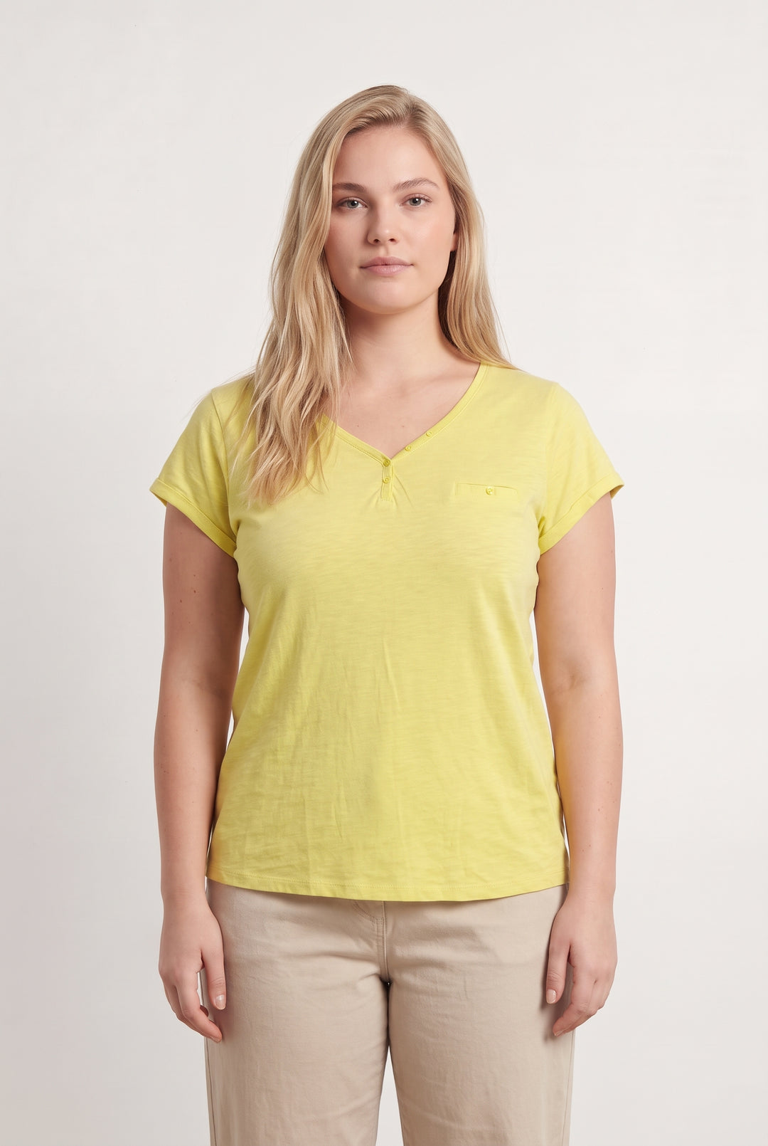 Tee-shirt Jaune - Taille XL/42 de la marque Caroll | PARAD100193 - Vendu par Paradigme - Image 1