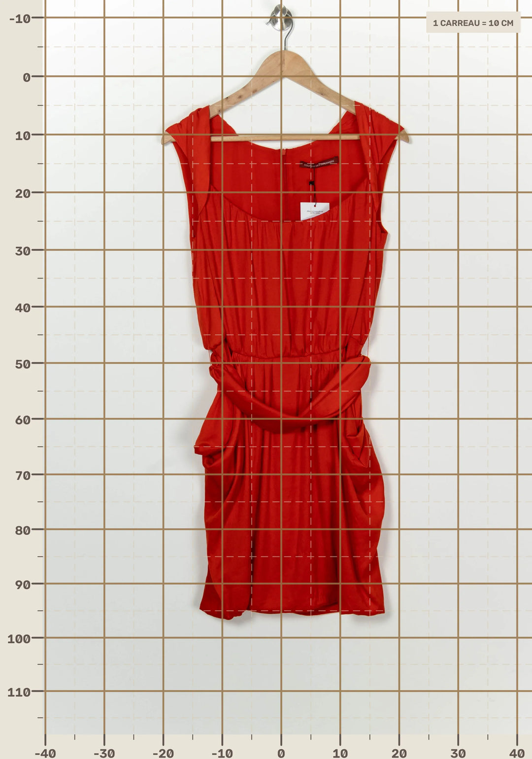 Robe Midi Rouge - Taille M/38 de la marque Comptoir des Cotonniers | PARAD100194 - Vendu par Paradigme - Image 4
