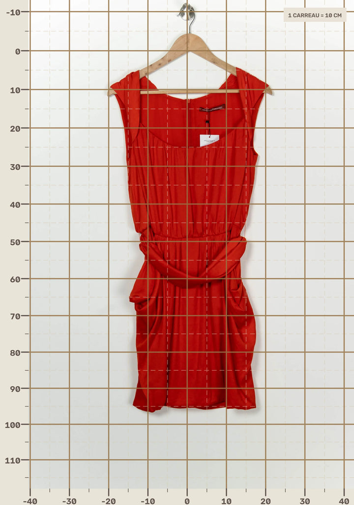 Robe Midi Rouge - Taille M/38 de la marque Comptoir des Cotonniers | PARAD100194 - Vendu par Paradigme - Image 4