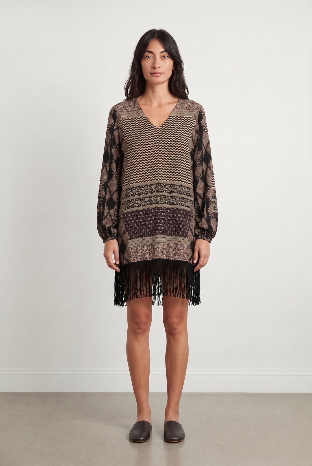 Robe Midi Noire et Beige - Taille T.U. de la marque Sud express | PARAD100196 - Vendu par Paradigme - Image 1